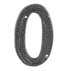 Número Casa "0" 16cm Parafusar Alumínio Prata