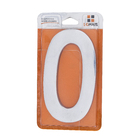 Número Casa "0" 22cm Parafusar Alumínio Cinza