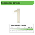Número Casa "1" 14,5cm Aço Inox Parafusar Prata