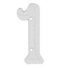 Número Casa "1" 16cm Parafusar Alumínio Branco