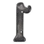 Número Casa "1" 16cm Parafusar Alumínio Prata