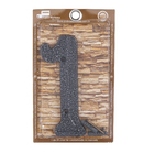 Número Casa "1" 16cm Parafusar Alumínio Prata