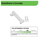 Número Casa "1" 16cm Zamac Parafusar Branco