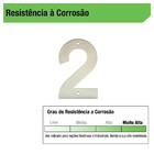 Número Casa "2" 14,5cm Aço Inox Parafusar Prata