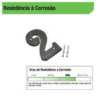 Número Casa "2" 16cm Zamac Parafusar Prata
