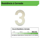 Número Casa "3" 14,5cm Aço Inox Parafusar Prata