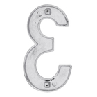 Número Casa "3" 22cm Parafusar Alumínio Cinza