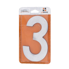 Número Casa "3" 22cm Parafusar Alumínio Cinza