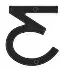 Número Casa "3" 8cm Parafusar Poliestireno Preto Cromado