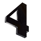 Número Casa "4" 14,5cm Adesivo Acrílico Preto