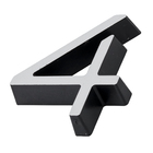 Número Casa "4" 8cm Parafusar Poliestireno Cromado