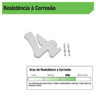 Número Casa "4" cm Zamac Parafusar Branco