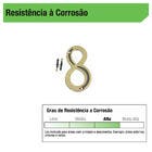 Número Casa "8" 13cm Zamac Parafusar Dourado