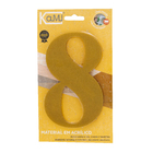 Número Casa "8" 14,5cm Adesivo Acrílico Ouro