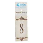 Número Casa "8" 15cm Assentado Cerâmica Bege