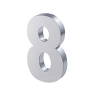 Número Casa "8" 15cm Parafusar Inox Prata