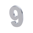 Número Casa "9" 15cm Parafusar Inox Prata