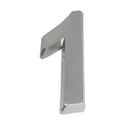 Número Casa " 1" 14,5cm Parafusar ABS Prata