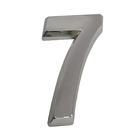 Número Casa " 7" 14,5cm Parafusar ABS Prata