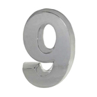 Número Casa " 9" 14,5cm Parafusar ABS Prata
