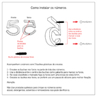 Número Casa " 9" 14,5cm Parafusar ABS Prata
