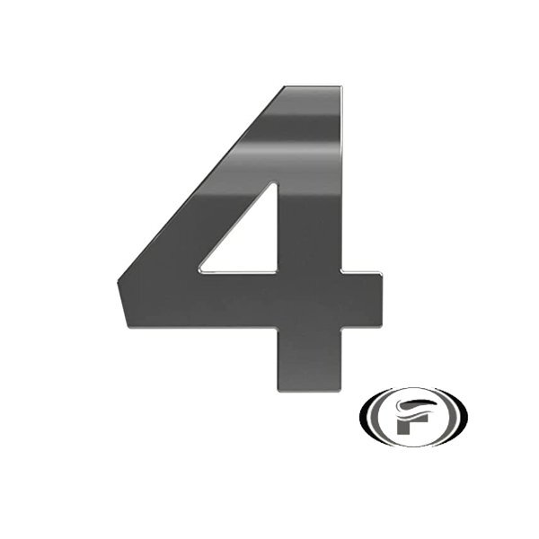 Numero Chapa 60mm Acm Cromado Comfortdoor