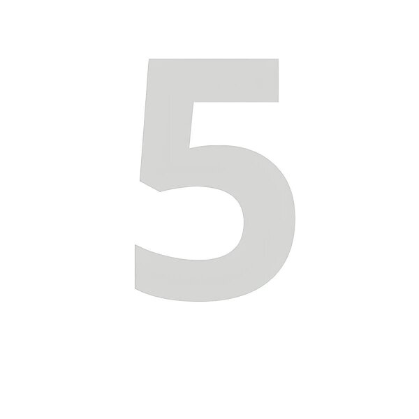 Numero Chapa 60mm Acm Cromado Comfortdoor 5