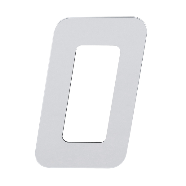 Número para Casa "0" de Alumínio com Dupla Face 13x8cm Prata Espelhado