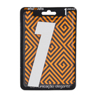 Número para Casa "1" de Alumínio com Dupla Face 13x3,5cm Prata Espelhado