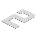 Número para Casa "2" de Alumínio com Dupla Face 13x8cm Prata Espelhado