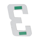 Número para Casa "3" de Alumínio com Dupla Face 13x8cm Prata Espelhado