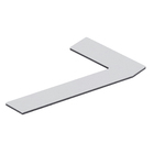 Número para Casa "7" de Alumínio com Dupla Face 13x8cm Prata Espelhado