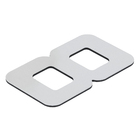 Número para Casa "8" de Alumínio com Dupla Face 13x8cm Prata Espelhado