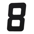 Número para Casa "8" de Alumínio com Dupla Face 13x8cm Preto