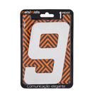 Número para Casa "9" de Alumínio com Dupla Face 13x8cm Prata Espelhado