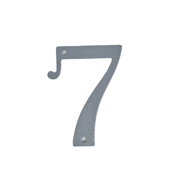 Número Para Casa Em Aço Cinza - Sete (7)