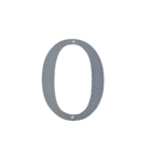 Número Para Casa Em Aço Cinza - Zero (0)