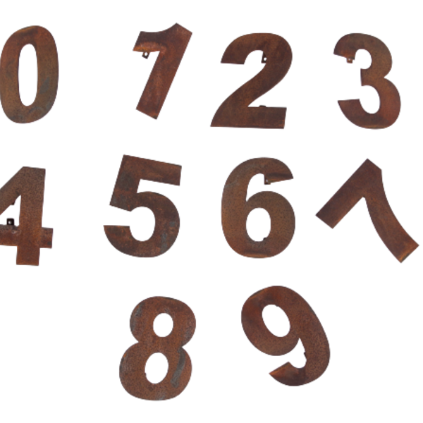 Número Para Casa Em Aço Corten - 1