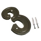 Número para Propriedade Número 3 15 cmx9,6 cm Pintura Eletrostática Prates e Barbosa