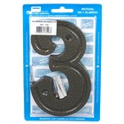 Número para Propriedade Número 3 15 cmx9,6 cm Pintura Eletrostática Prates e Barbosa