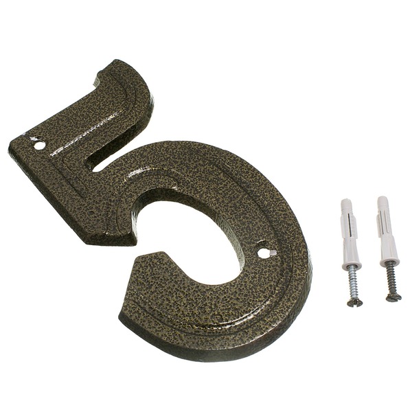 Número para Propriedade Número 5 15 cmx10 cm Pintura Eletrostática Prates e Barbosa