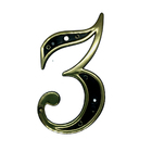 Número Para Residência Dourado ( 3 )