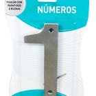 Número para Residência Número 1 14,5 cmx10 cm Inox Bemfixa