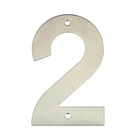 Número para Residência Número 2 14,5 cmx10 cm Inox Bemfixa