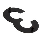 Número para Residência Número 3 14,5 cmx10 cm Cromado Bemfixa