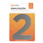 Número Residencial 2 125mm Aço Escovado
