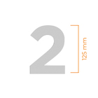 Número Residencial 2 125mm Branco