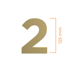 Número Residencial 2 125mm Dourado
