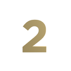 Número Residencial 2 125mm Dourado