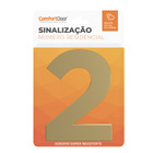 Número Residencial 2 125mm Dourado